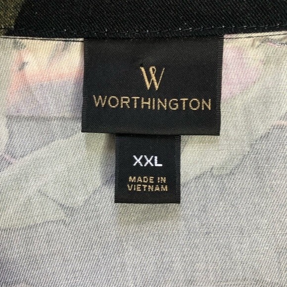 Worthington Isla Floral Snap Closer Long Sleeve Belted Blazer Jacket XXL - Picture 6 of 8